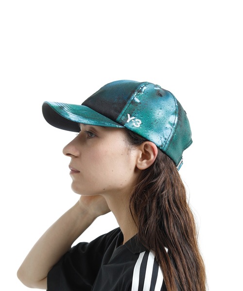Y-3 ワイスリー キャップ グレーx緑 M 2006725J0129 Y-3 ◇ CH1 CAP SOLID GREY ワイスリー ロゴキャップ グレー (Y