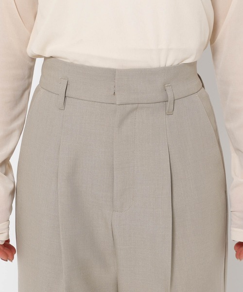mysty woman(ミスティウーマン)の「セットアップ着用可・センタープレスストレートパンツ 291372(スラックス・レディース・ネイビー/ベージュ/グレー・FREE)」の12枚目の写真