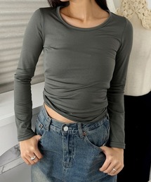 裏起毛 カットソー 長袖 トップス 長袖 インナー tシャツ 韓国ファッション ヒートテック レディース シャツ レイヤード 無地 ラウンドネック あったか