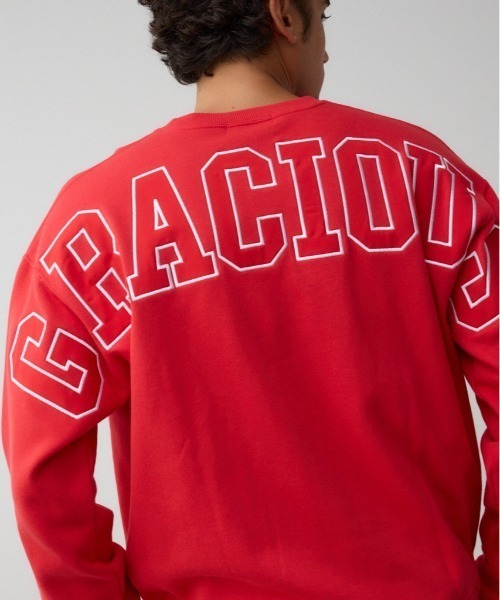 AZUL by moussy(アズールバイマウジー)の「GRACIOUSスウェットトップス(スウェット・メンズ・ブラック/ホワイト/レッド・FREE)」の1枚目の写真