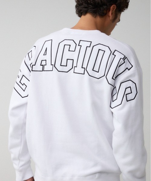 AZUL by moussy(アズールバイマウジー)の「GRACIOUSスウェットトップス(スウェット・メンズ・ブラック/ホワイト/レッド・FREE)」の2枚目の写真