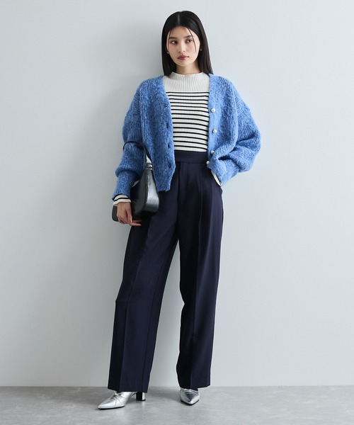 VIS（ビス）の「へリンボーンストレートラインパンツ（その他パンツ・レディース・グレー/ネイビー・M/S）」の5枚目の写真