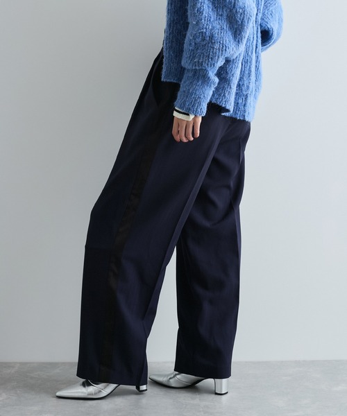 VIS（ビス）の「へリンボーンストレートラインパンツ（その他パンツ・レディース・グレー/ネイビー・M/S）」の4枚目の写真