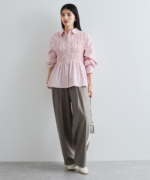 VIS（ビス）の「へリンボーンストレートラインパンツ（その他パンツ・レディース・グレー/ネイビー・M/S）」の10枚目の写真