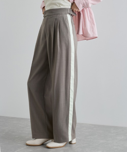 VIS（ビス）の「へリンボーンストレートラインパンツ（その他パンツ・レディース・グレー/ネイビー・M/S）」の8枚目の写真