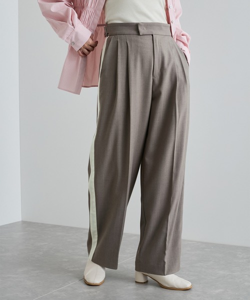 VIS（ビス）の「へリンボーンストレートラインパンツ（その他パンツ・レディース・グレー/ネイビー・M/S）」の9枚目の写真