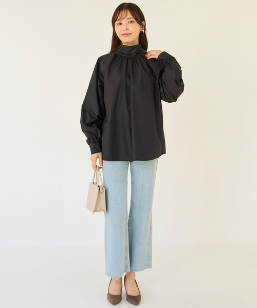 INCEDE（インシード）の「前後2WAY ビッグボウタイブラウス（シャツ/ブラウス・レディース・ブラック/オフホワイト/ホワイト/ブルー系その他/ライトブルー・M/L/LL）」の11枚目の写真