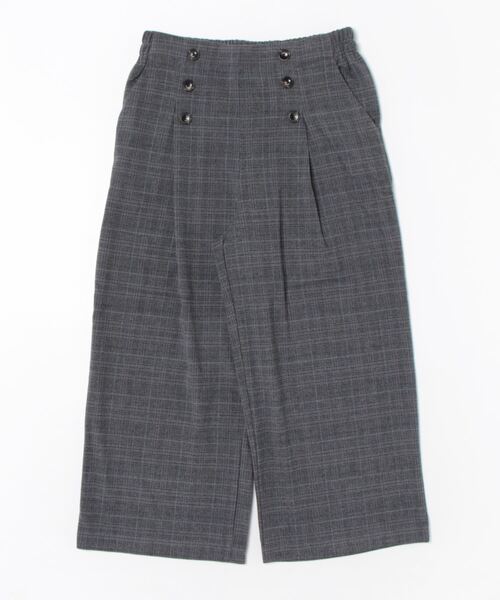 BELLUNA PLUS(ベルーナ)の「ウール調ボタン使いワイドパンツ60丈(その他パンツ・レディース・ブラック/ブラウン系/グレー系その他/グレー系・SMALL/MEDIUM/LARGE/X-LARGE)」の1枚目の写真