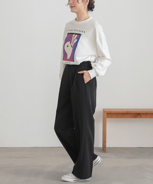 n'OrLABEL（ノアールレーベル）の「『2タックセミワイドパンツ』（スラックス・レディース・ブラック/グレー・2/1）」の12枚目の写真