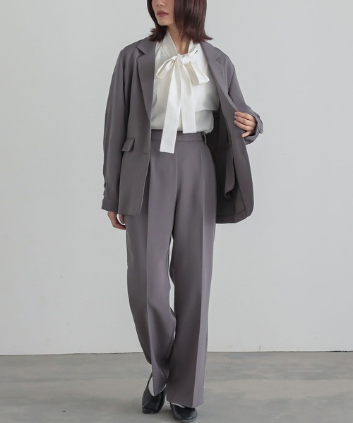 n'OrLABEL（ノアールレーベル）の「『2タックセミワイドパンツ』（スラックス・レディース・ブラック/グレー・2/1）」の15枚目の写真