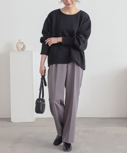 n'OrLABEL（ノアールレーベル）の「『2タックセミワイドパンツ』（スラックス・レディース・ブラック/グレー・2/1）」の19枚目の写真