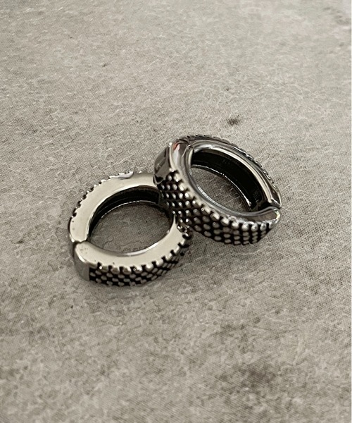 SPINNS（スピンズ）の「ヴィンテージライクシルバーフープイヤリング/アソートモチーフ（イヤリング・メンズ・E/D/C/F/A/B/G・ONESIZE）」の14枚目の写真