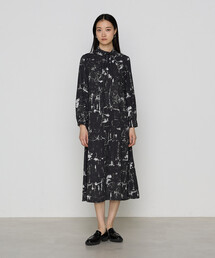 アムンゼン大理石プリント ワンピース