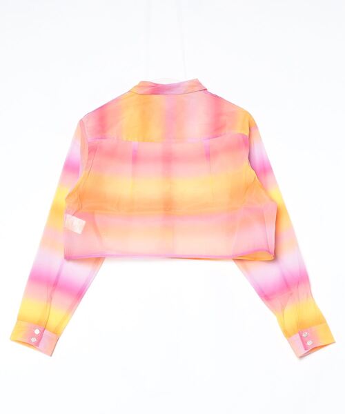 atmos pink（アトモスピンク）の「atmos pink グラデーション ショートシャツ (ORANGE)（シャツ/ブラウス・レディース・オレンジ・FREE）」の2枚目の写真