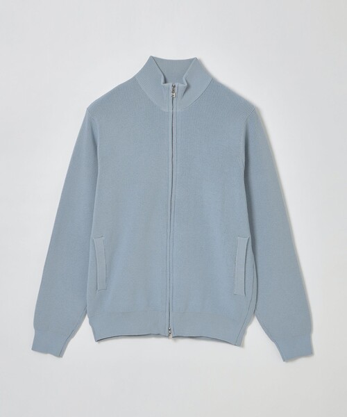 MACKINTOSH PHILOSOPHY(マッキントッシュ フィロソフィー)の「片畦プレーティング ジップアップニット(カーディガン/ボレロ・メンズ・ダークネイビー/ベージュ系その他/オレンジ系その他2/ブルー系その他3・38/40/42)」の4枚目の写真