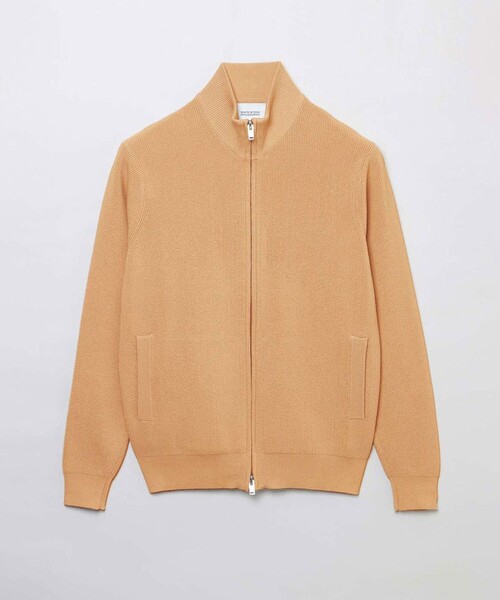 MACKINTOSH PHILOSOPHY(マッキントッシュ フィロソフィー)の「片畦プレーティング ジップアップニット(カーディガン/ボレロ・メンズ・ダークネイビー/ベージュ系その他/オレンジ系その他2/ブルー系その他3・38/40/42)」の1枚目の写真