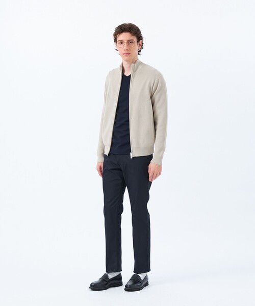 MACKINTOSH PHILOSOPHY(マッキントッシュ フィロソフィー)の「片畦プレーティング ジップアップニット(カーディガン/ボレロ・メンズ・ダークネイビー/ベージュ系その他/オレンジ系その他2/ブルー系その他3・38/40/42)」の12枚目の写真