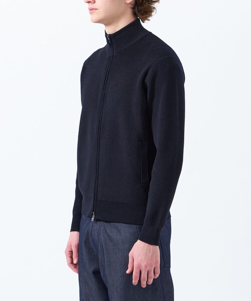 MACKINTOSH PHILOSOPHY(マッキントッシュ フィロソフィー)の「片畦プレーティング ジップアップニット(カーディガン/ボレロ・メンズ・ダークネイビー/ベージュ系その他/オレンジ系その他2/ブルー系その他3・38/40/42)」の14枚目の写真