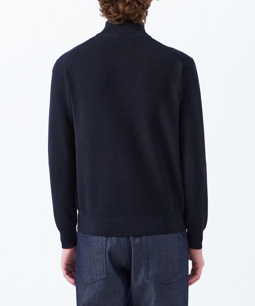 MACKINTOSH PHILOSOPHY(マッキントッシュ フィロソフィー)の「片畦プレーティング ジップアップニット(カーディガン/ボレロ・メンズ・ダークネイビー/ベージュ系その他/オレンジ系その他2/ブルー系その他3・38/40/42)」の5枚目の写真