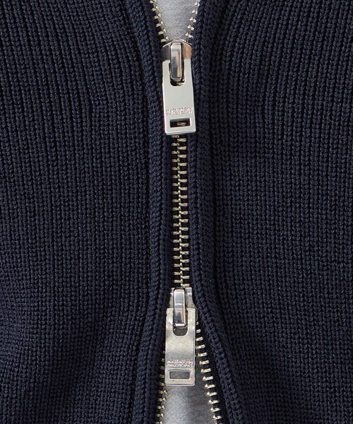 MACKINTOSH PHILOSOPHY(マッキントッシュ フィロソフィー)の「片畦プレーティング ジップアップニット(カーディガン/ボレロ・メンズ・ダークネイビー/ベージュ系その他/オレンジ系その他2/ブルー系その他3・38/40/42)」の7枚目の写真