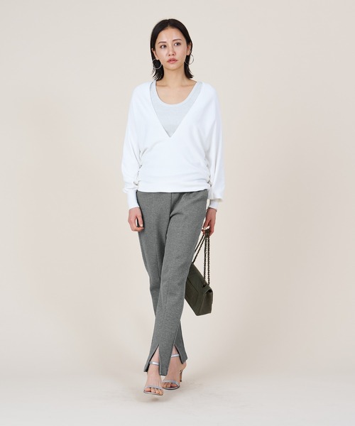 marmors(マルモア)の「【marmors】deep v/neck pullover(ニット/セーター・レディース・オフホワイト/ピンク/ベージュ・36)」の9枚目の写真