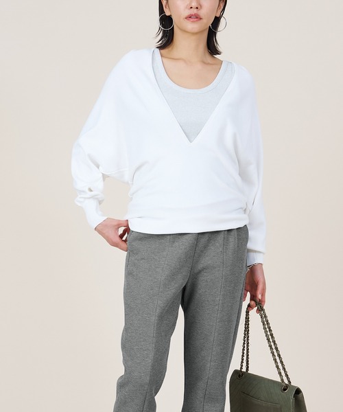 marmors(マルモア)の「【marmors】deep v/neck pullover(ニット/セーター・レディース・オフホワイト/ピンク/ベージュ・36)」の10枚目の写真