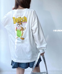 AS KNOW AS plus | ●ワンポイントロゴ刺繍 フォト＆アニマル ビッグサイズロンT(Tシャツ/カットソー)