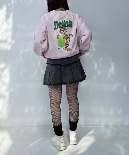 AS KNOW AS plus（アズノゥアズプラス）の「●ワンポイントロゴ刺繍 フォト＆アニマル ビッグサイズロンT（Tシャツ/カットソー・レディース・ライトピンク/スミクロ/オフホワイト・FREE）」の17枚目の写真