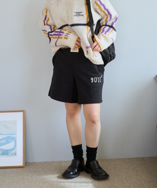 common gull products.（コモンガルプロダクツ）の「NO.9011☆gull sweat half pants（その他パンツ・レディース・ネイビー/ブラック系/アイボリー/杢グレー・MEDIUM/LARGE）」の3枚目の写真