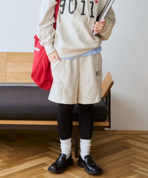 common gull products.（コモンガルプロダクツ）の「NO.9011☆gull sweat half pants（その他パンツ・レディース・ネイビー/ブラック系/アイボリー/杢グレー・MEDIUM/LARGE）」の2枚目の写真