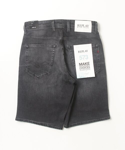 REPLAY（リプレイ）の「10.5OZ ECO PLUS GROVERデニムショーツ（デニムパンツ・メンズ・ダークブラック・28inch/30inch/32inch/34inch）」の8枚目の写真