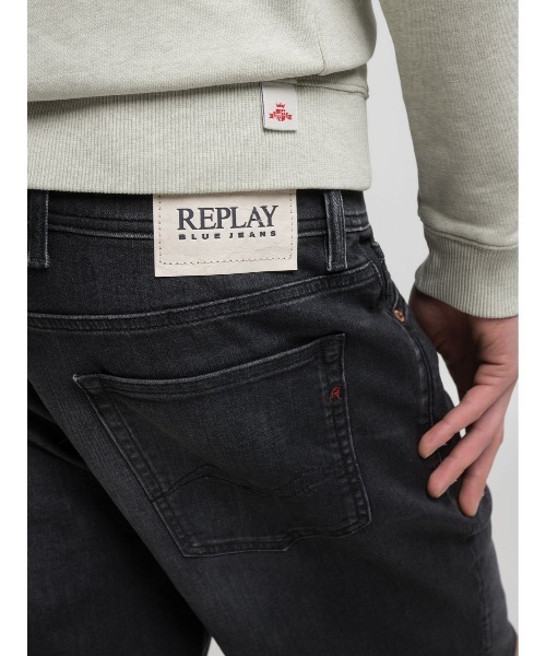 REPLAY（リプレイ）の「10.5OZ ECO PLUS GROVERデニムショーツ（デニムパンツ・メンズ・ダークブラック・28inch/30inch/32inch/34inch）」の7枚目の写真