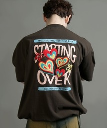 Starting Over（スターティングオーバー）の「【Starting Over/スターティングオーバー】various logo designs T-shirt / デザインパッチ バックプリント刺繍 半袖 Tシャツ ピグメントTシャツ（Tシャツ/カットソー）」