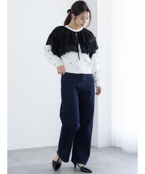 Te chichi（テチチ）の「ワイドシルエットデニムパンツ（その他パンツ・レディース・ネイビー/ブルー・S/M）」の5枚目の写真