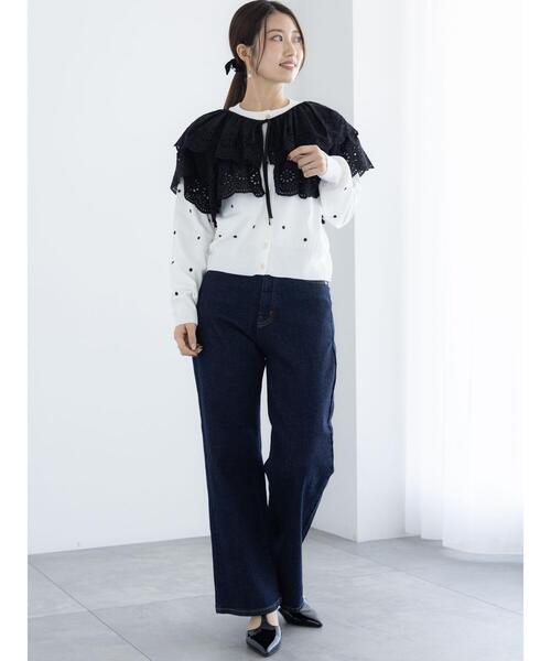 Te chichi（テチチ）の「ワイドシルエットデニムパンツ（その他パンツ・レディース・ネイビー/ブルー・S/M）」の6枚目の写真