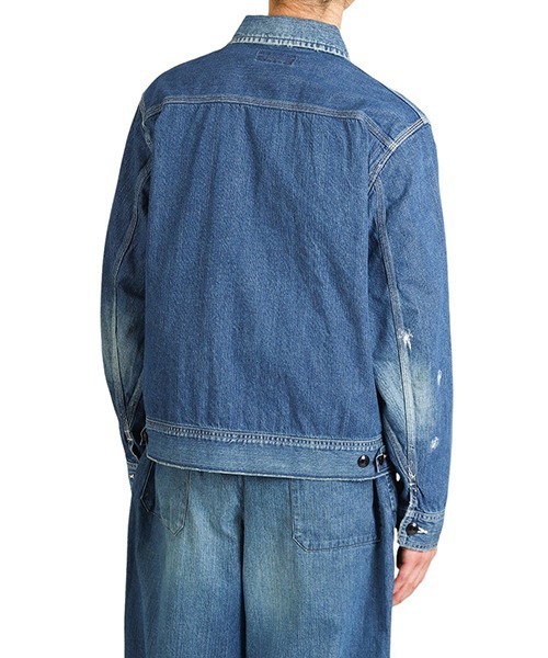 marka（マーカ）の「marka / マーカ：DENIM WORK JACKET - used washed -：M25A-11BL11C[COR]（デニムジャケット・メンズ・ブルー系その他・2(M)/1(S)）」の11枚目の写真
