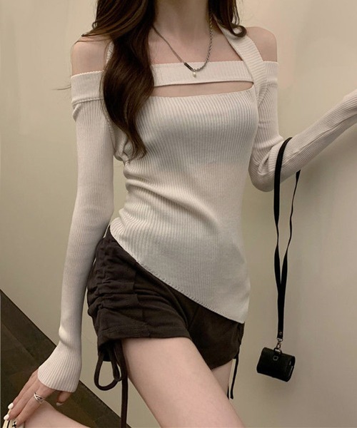 トップス jasmine Jasmine Grandiflorum ニット セーター 「Jasmine」ネッククロス