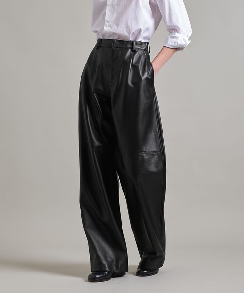新品 Lamrof ラムロフ 24AW パンツ スラックス Gramicci / LOWERCASE ワイドテーパードスラックス[BSM46