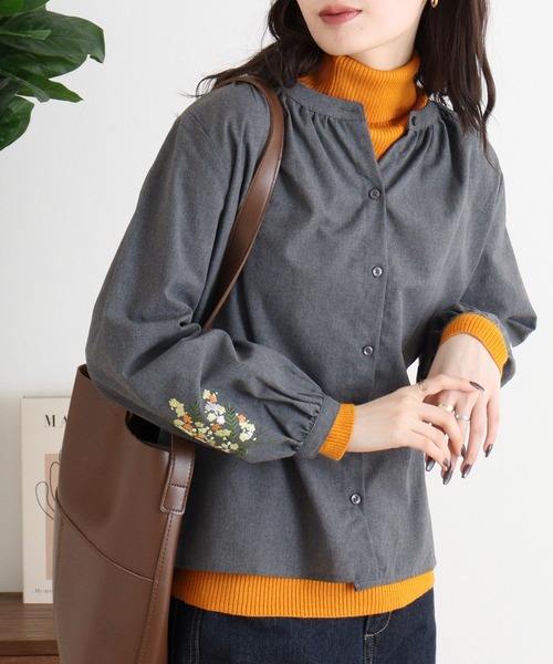 GATHER FLOWER ブラウス MOUSSY（マウジー）の「GATHER FLOWER ブラウス（シャツ