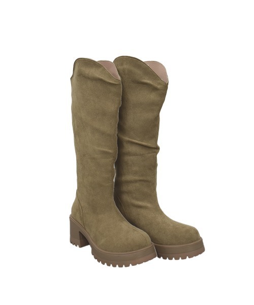 セール】Vカットロングブーツ／v cut long boots 厚底