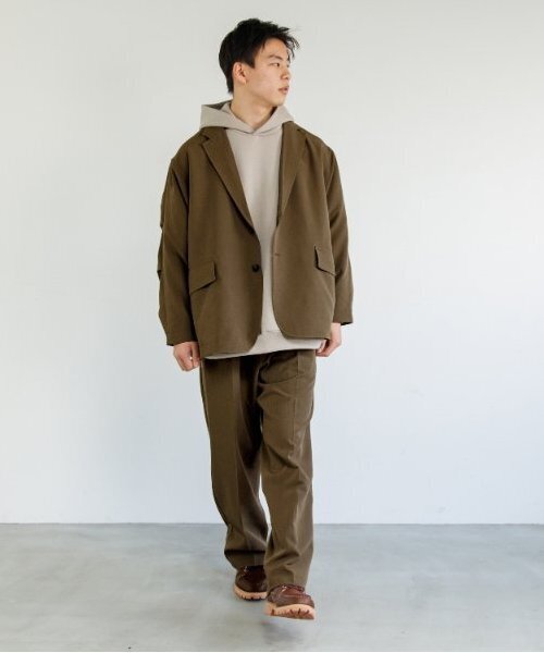 GLAZOS（グラソス）の「【大人向けサイズあり】【セットアップ対応】ユーティリティテーラードジャケット（テーラードジャケット・キッズ・ネイビー/ブラウン・L/S/M/LL）」の4枚目の写真