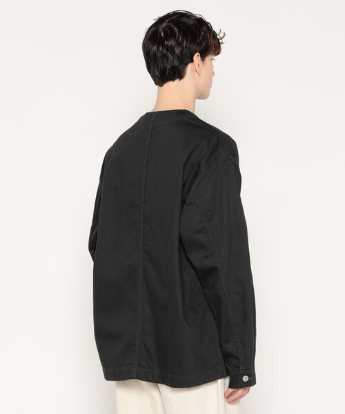 MEN'S COTTON DRILL COLLARLESS JACKET（その他アウター