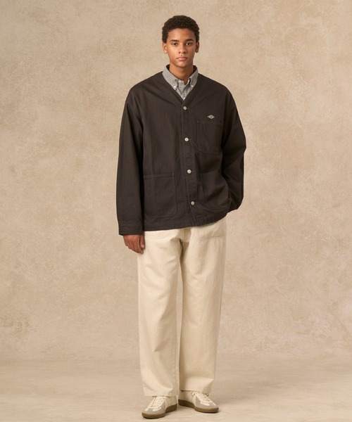 MEN'S COTTON DRILL COLLARLESS JACKET（その他アウター