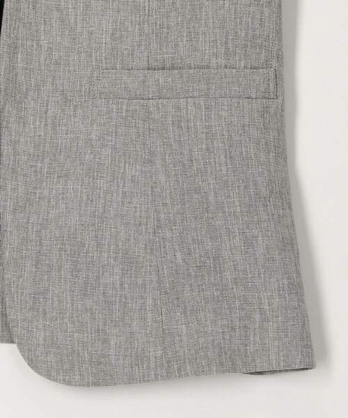 MICO COULIER（ミコクリエ）の「《セットアップ対応》ライトシャンブレージャケット（ノーカラージャケット・レディース・グレー/ネイビー・38/40/36）」の18枚目の写真