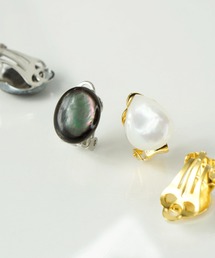 anq. | 「anq.」OneStoneイヤリング(マザーオブパール)(イヤリング)