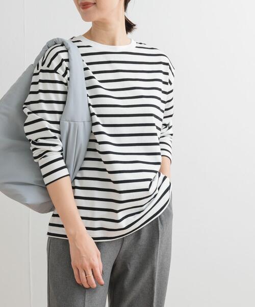 URBAN RESEARCH DOORS(アーバンリサーチドアーズ)の「ボーダーワイドプルオーバー(Tシャツ/カットソー・レディース・ブルー/イエロー系その他/ブラック/ピンク・MEDIUM)」の18枚目の写真