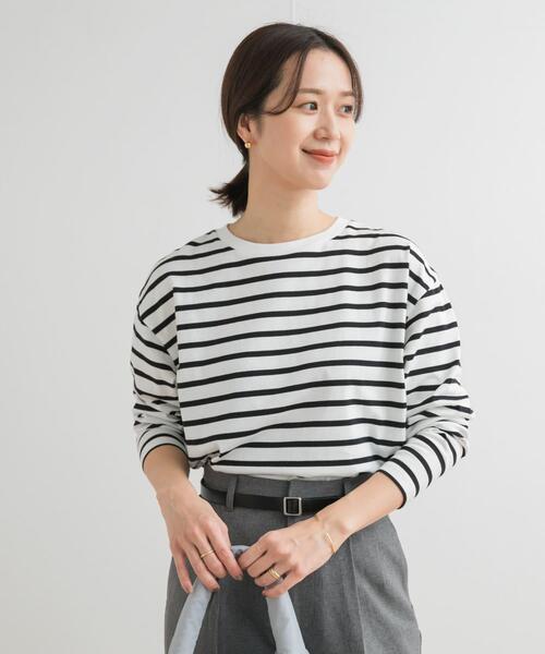 URBAN RESEARCH DOORS(アーバンリサーチドアーズ)の「ボーダーワイドプルオーバー(Tシャツ/カットソー・レディース・ブルー/イエロー系その他/ブラック/ピンク・MEDIUM)」の16枚目の写真