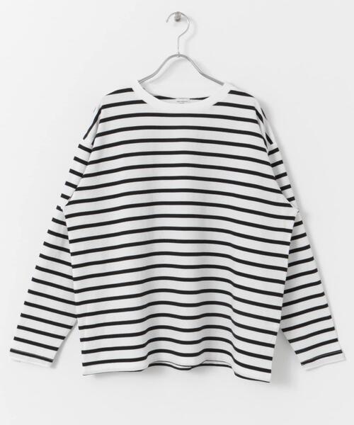 URBAN RESEARCH DOORS(アーバンリサーチドアーズ)の「ボーダーワイドプルオーバー(Tシャツ/カットソー・レディース・ブルー/イエロー系その他/ブラック/ピンク・MEDIUM)」の7枚目の写真