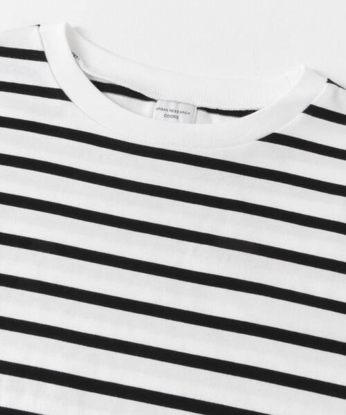 URBAN RESEARCH DOORS(アーバンリサーチドアーズ)の「ボーダーワイドプルオーバー(Tシャツ/カットソー・レディース・ブルー/イエロー系その他/ブラック/ピンク・MEDIUM)」の6枚目の写真