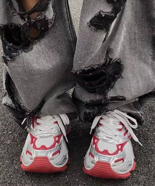 WESTBOY（ウエストボーイ）の「厚底 ダッドスニーカー WO25S5SH02【WB ORIGINALS】（スニーカー・メンズ・ブラック/レッド/グリーン・42/43/44/45）」の10枚目の写真